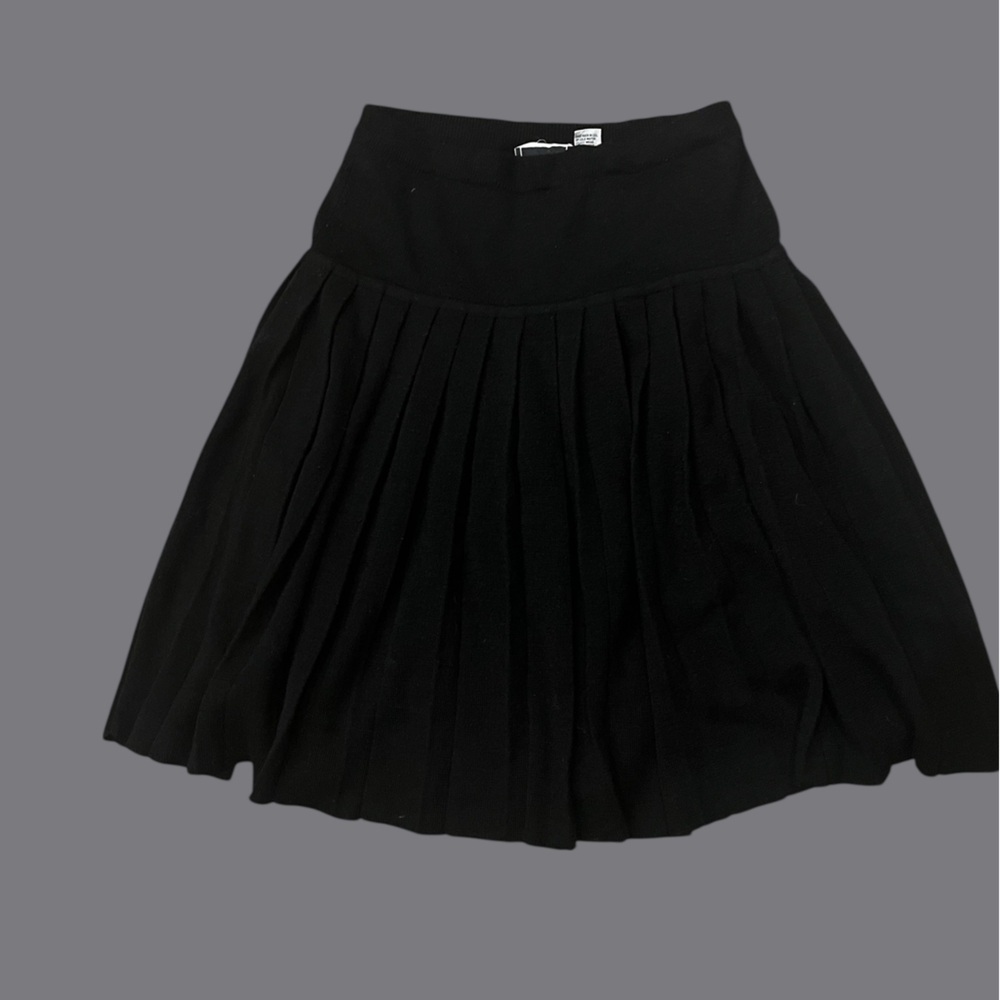 Melbourne Elements Pleated A-Line Knit Skirt – Black (NWOT)